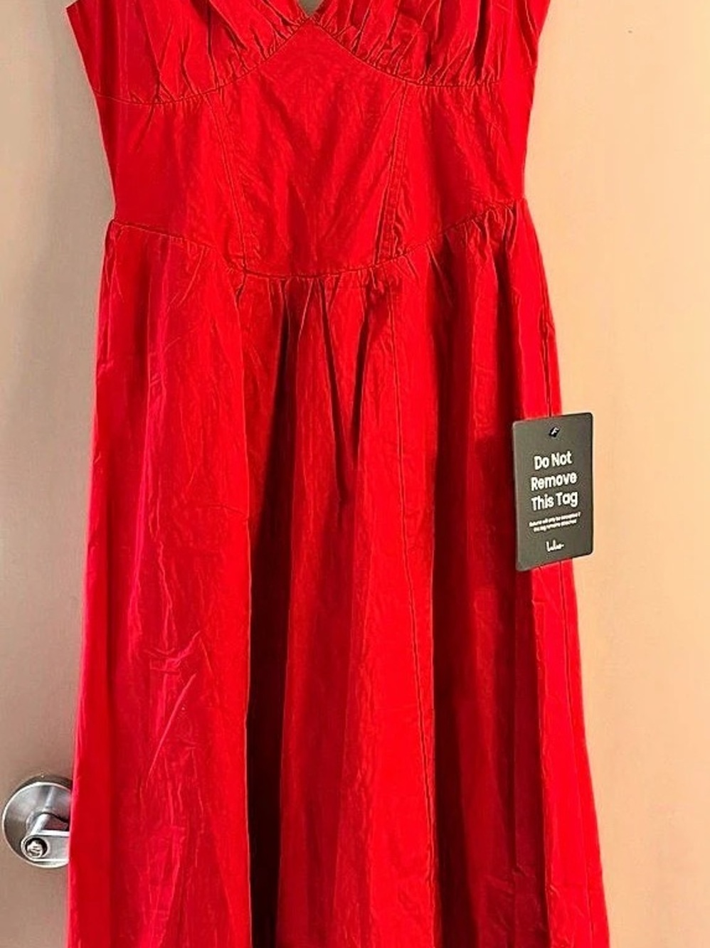 Lulus Lettie Red Poplin Dress Midi Dress